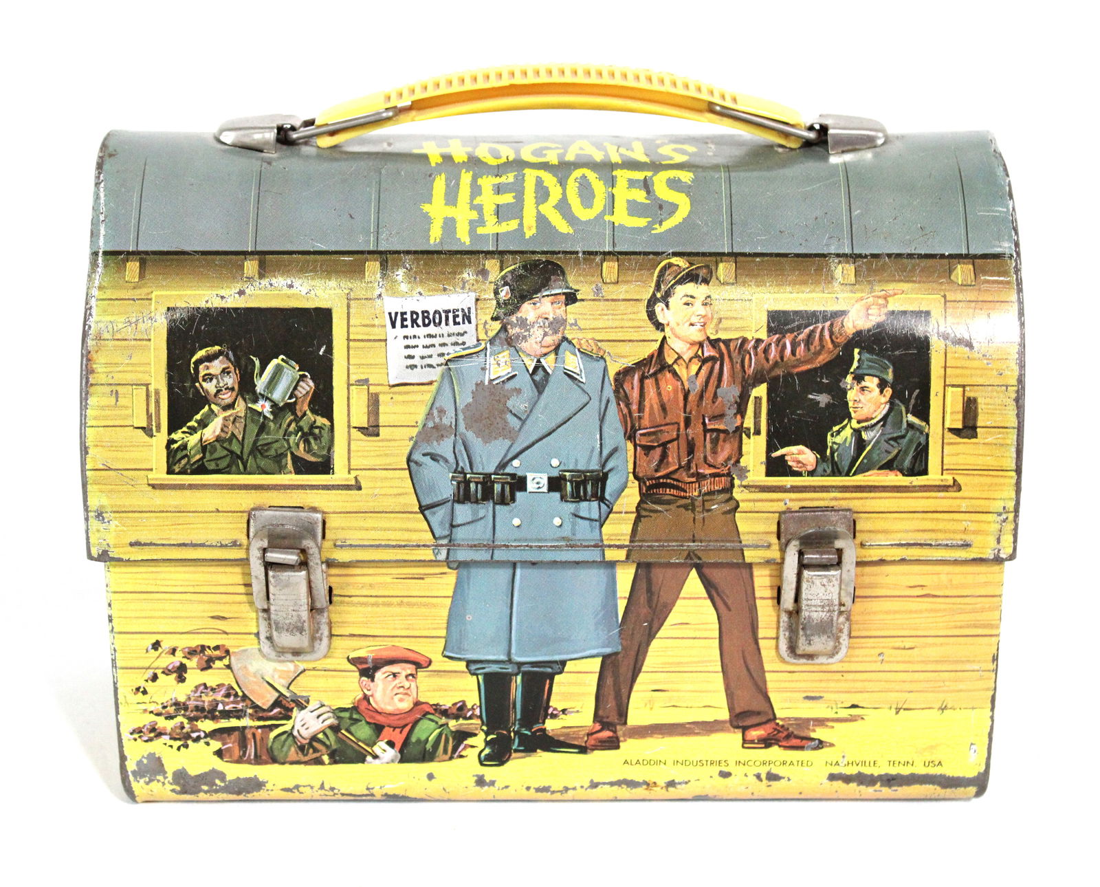 Hogan's Heroes Aladdin Tin Dome Top Lunchbox, 1960s (1 of 4)