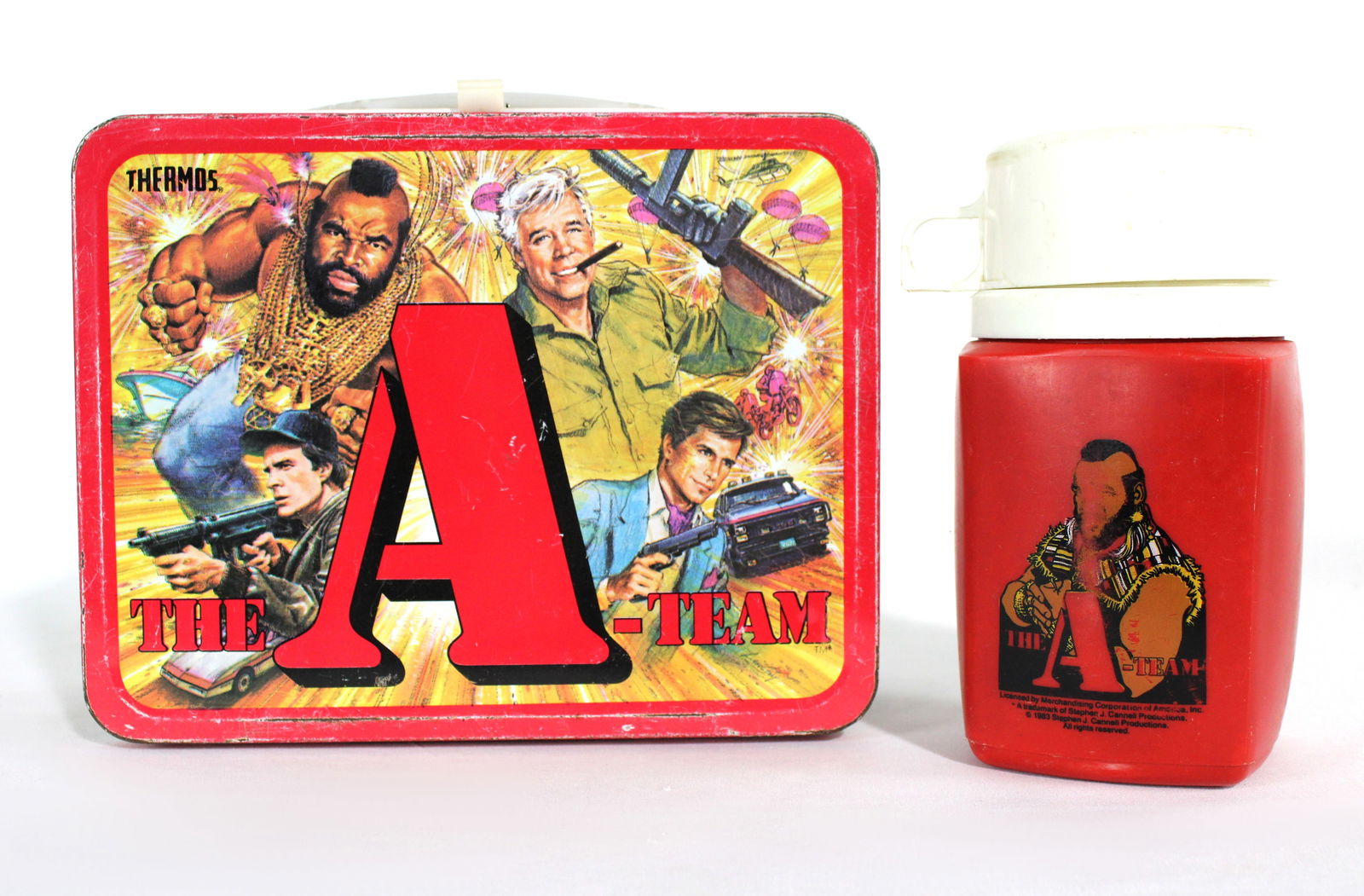 The A Team Thermos Tin Lunchbox, 1980s (1 of 3)