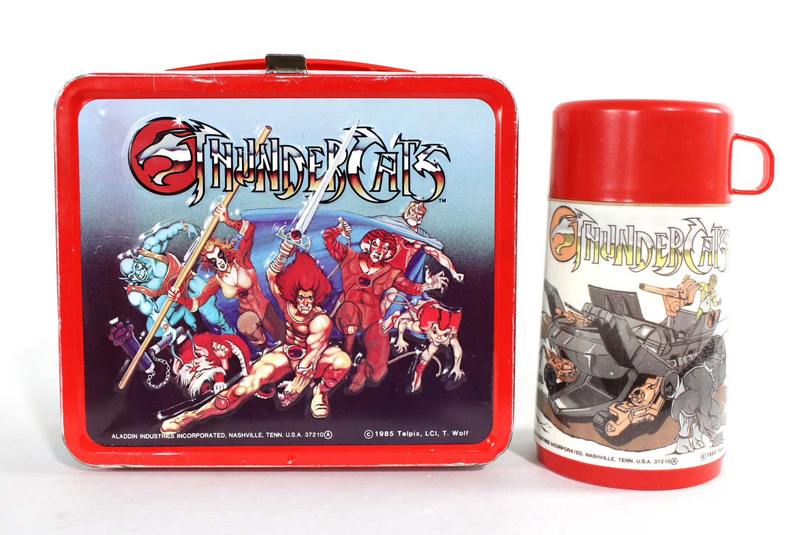 Thundercats Aladdin Tin Lunchbox with Thermos, 1980s (1 of 3)