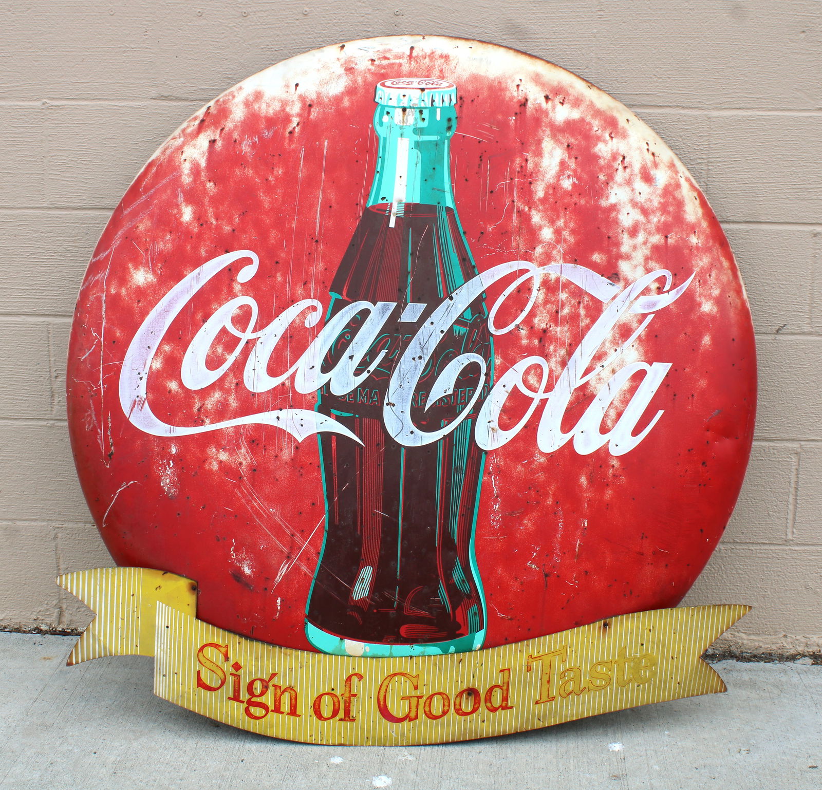 48" Coca Cola Button with Banner (1 of 2)