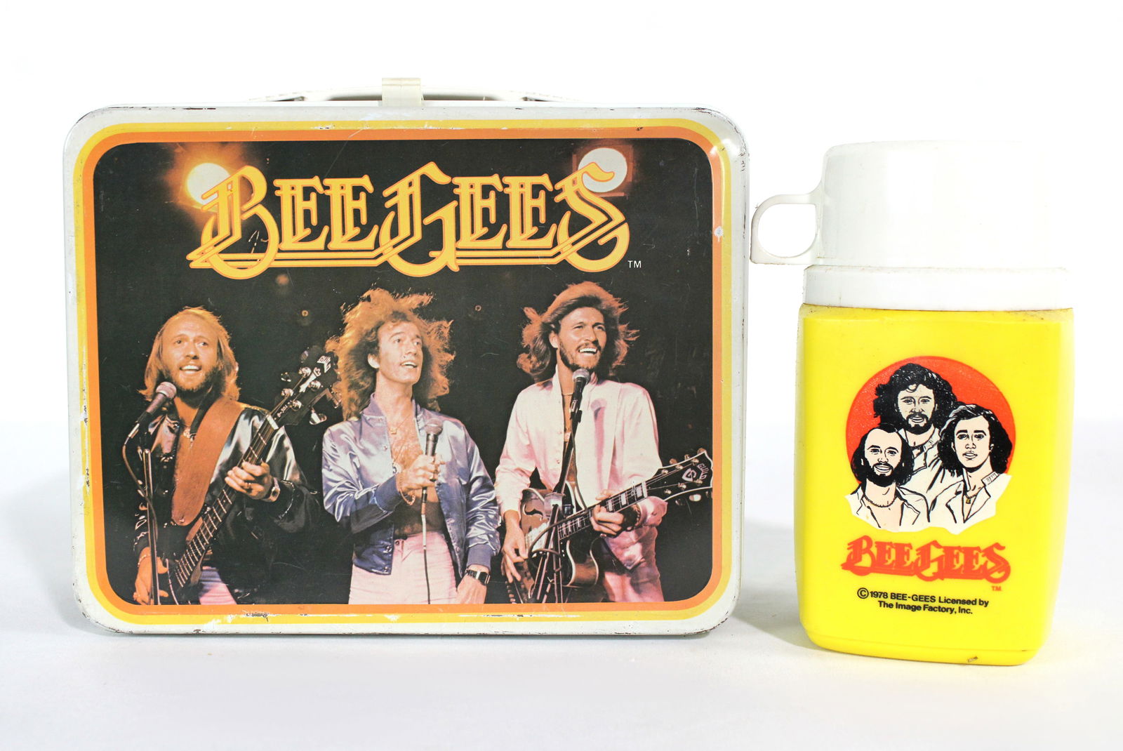 Bee Gees Tin Thermos Lunchbox with Thermos, 1970s (1 of 3)