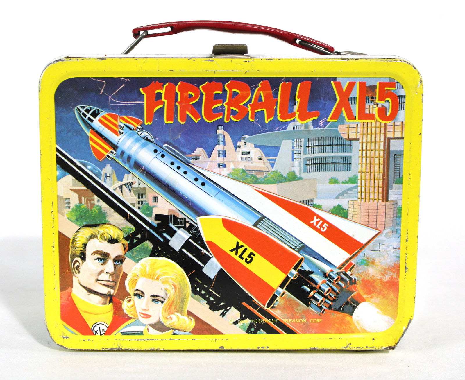 Fireball XL5 Thermos Tin Lunchbox, 1960s (1 of 3)