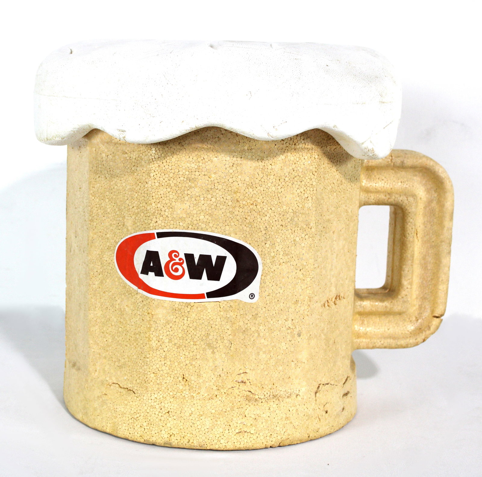 A&W Foam Rootbeer Mug: This item requires third-party shipping or pickup arrangements to be made. Dimensions: 14 x 17 x 14
