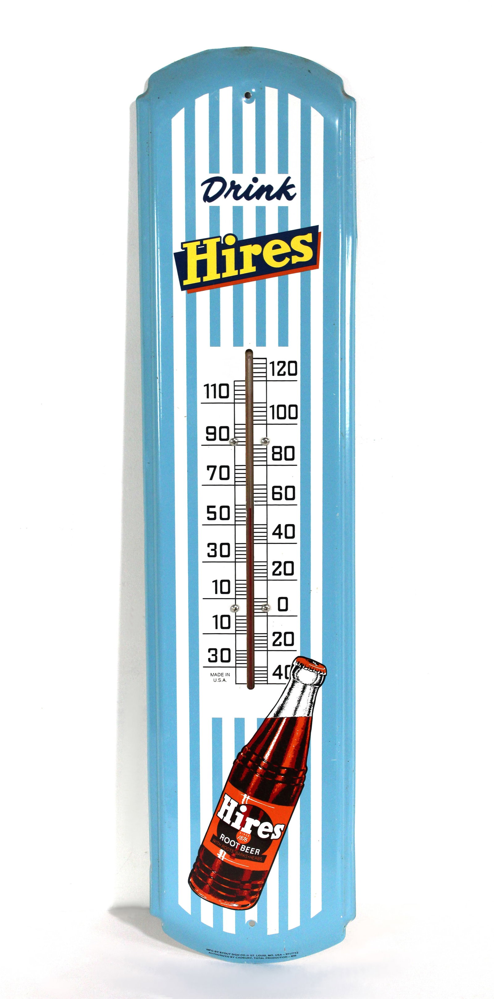 Hires Root Beer Thermometer, Stout Sign Co. (1 of 3)