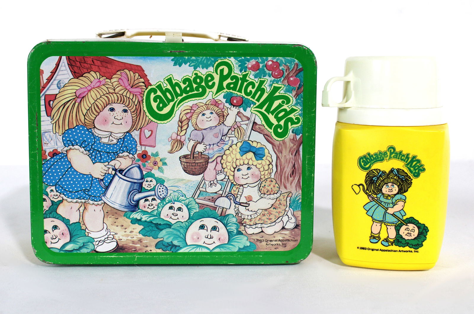 Cabbage Patch Kids Thermos Tin Lunchbox with Thermos, 1980s (1 of 3)