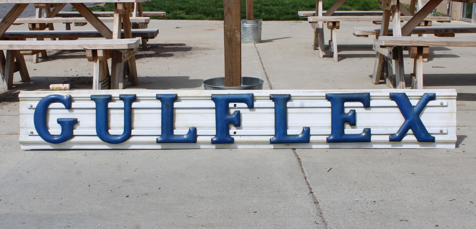 Gulflex Porcelain Service Station Letters Sign (1 of 2)