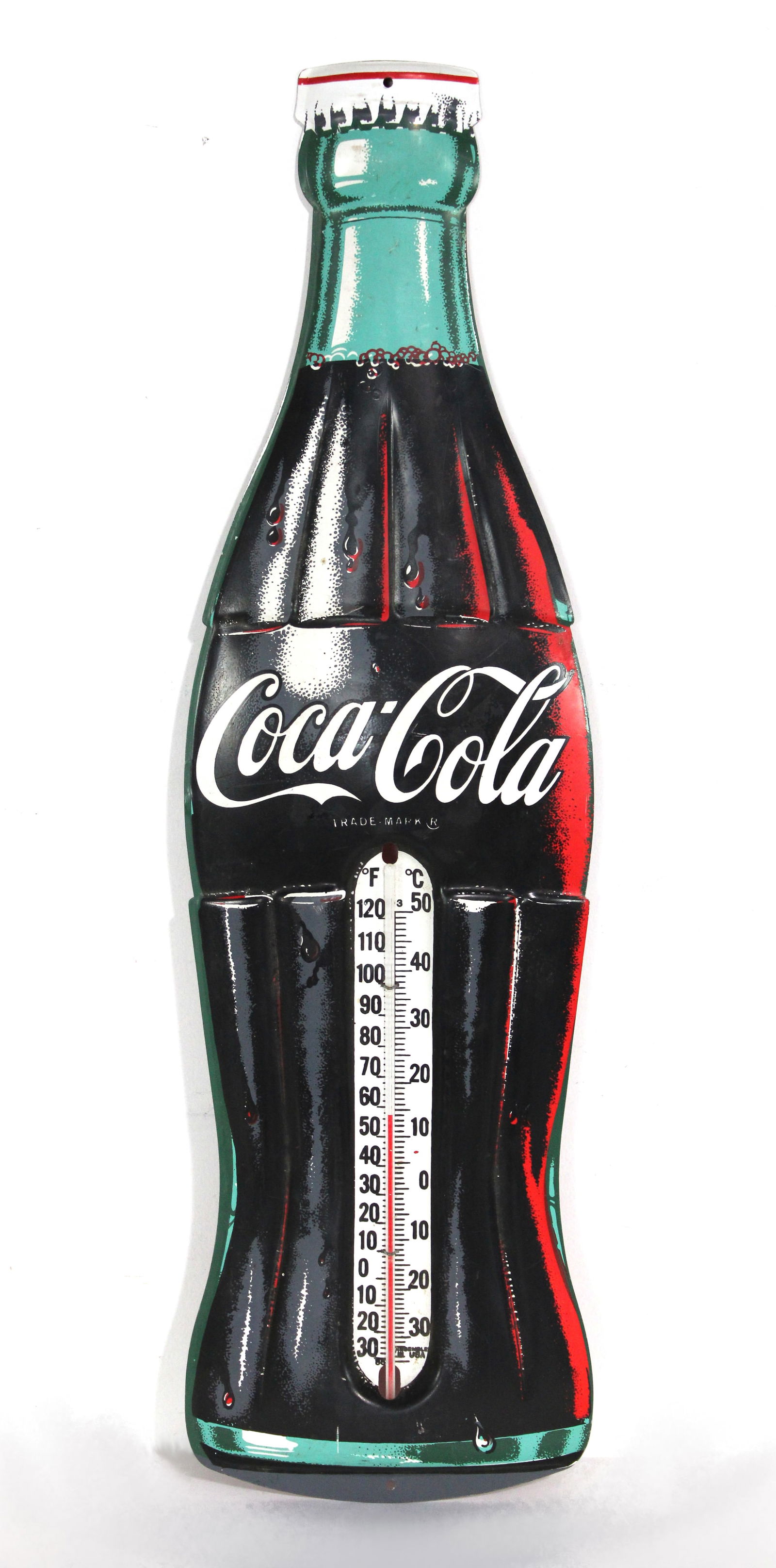 Large Coca Cola Bottle Thermometer (1 of 3)