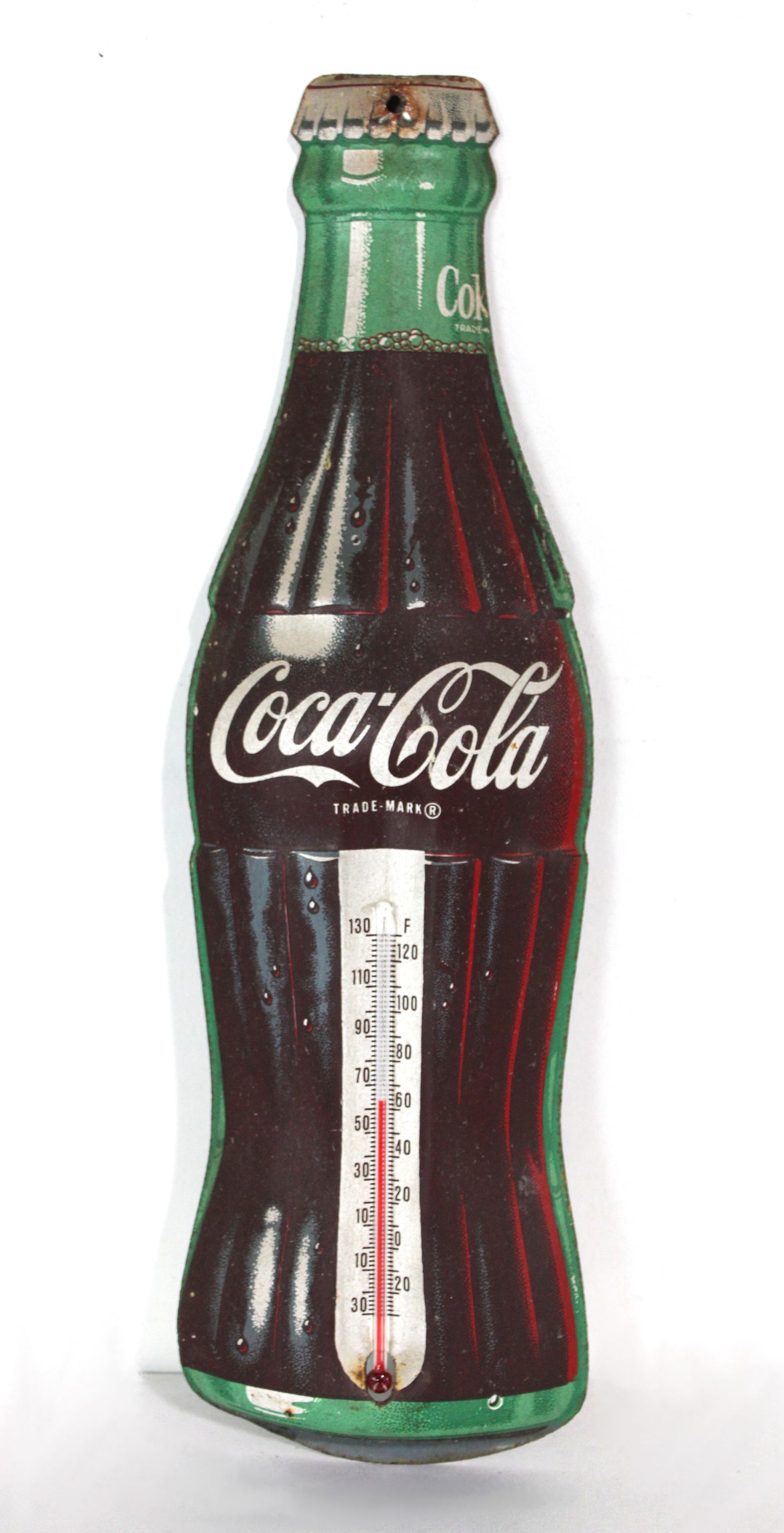 Coca Cola Bottle Thermometer, TCA: In-house shipping available. Dimensions: 16 x 5 x 1