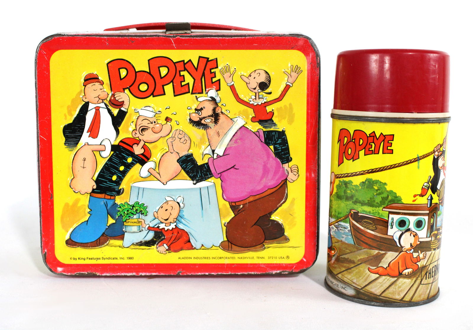 Popeye Aladdin Tin Lunchbox with Thermos (1 of 3)