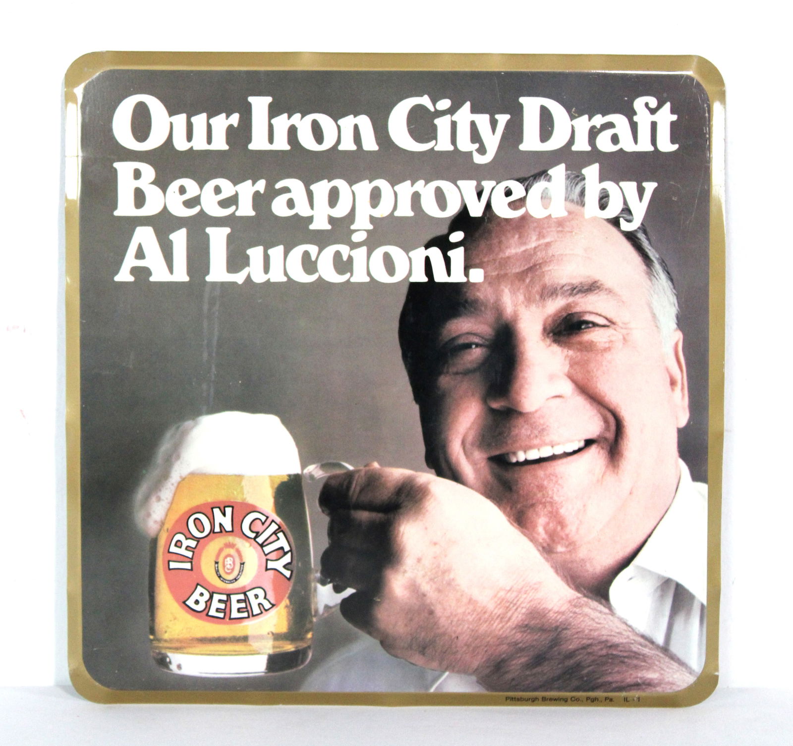 Iron City Beer Tin Sign: In-house shipping available. Dimensions: 10 x 10