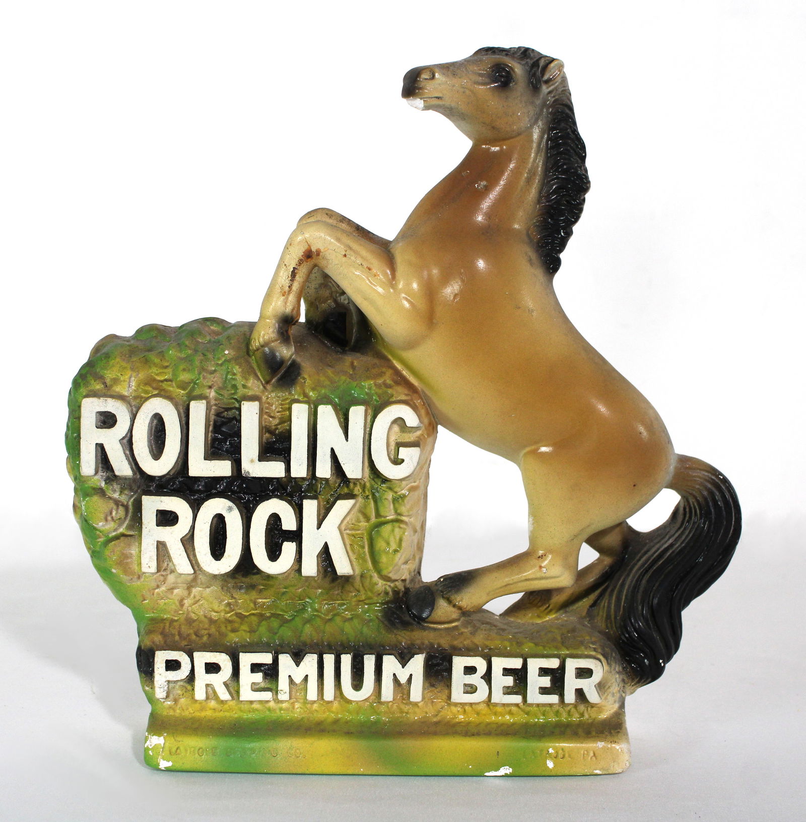 Rolling Rock Chalkware Horse (1 of 2)