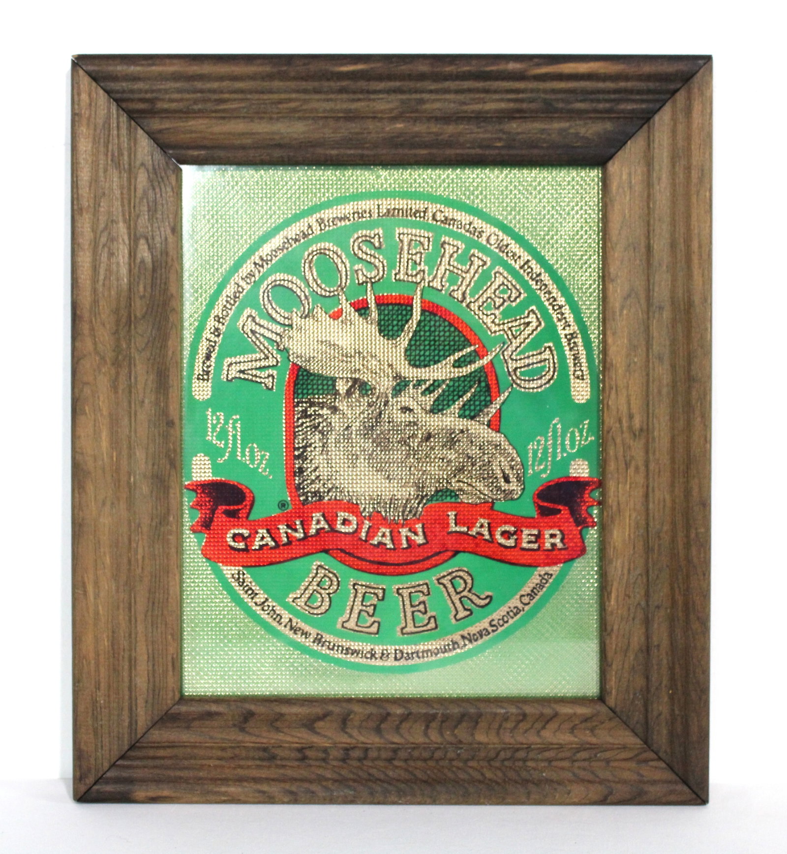 Moosehead Beer Advertisement: In-house shipping available. Dimensions: 14 x 12 x 1