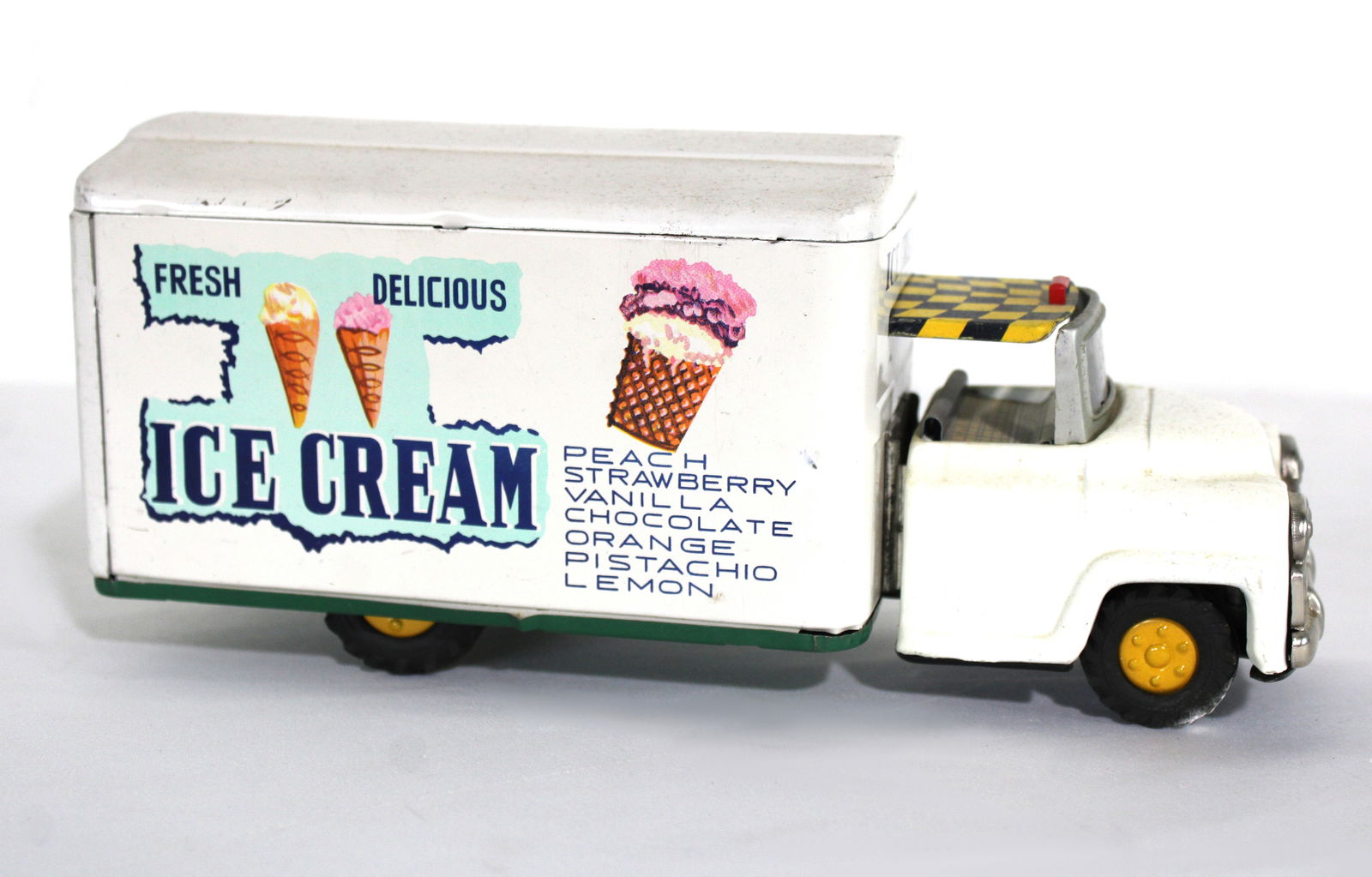 Ice Cream Litho Truck Tin Friction Toy, Japan Circa 1950s (1 of 4)
