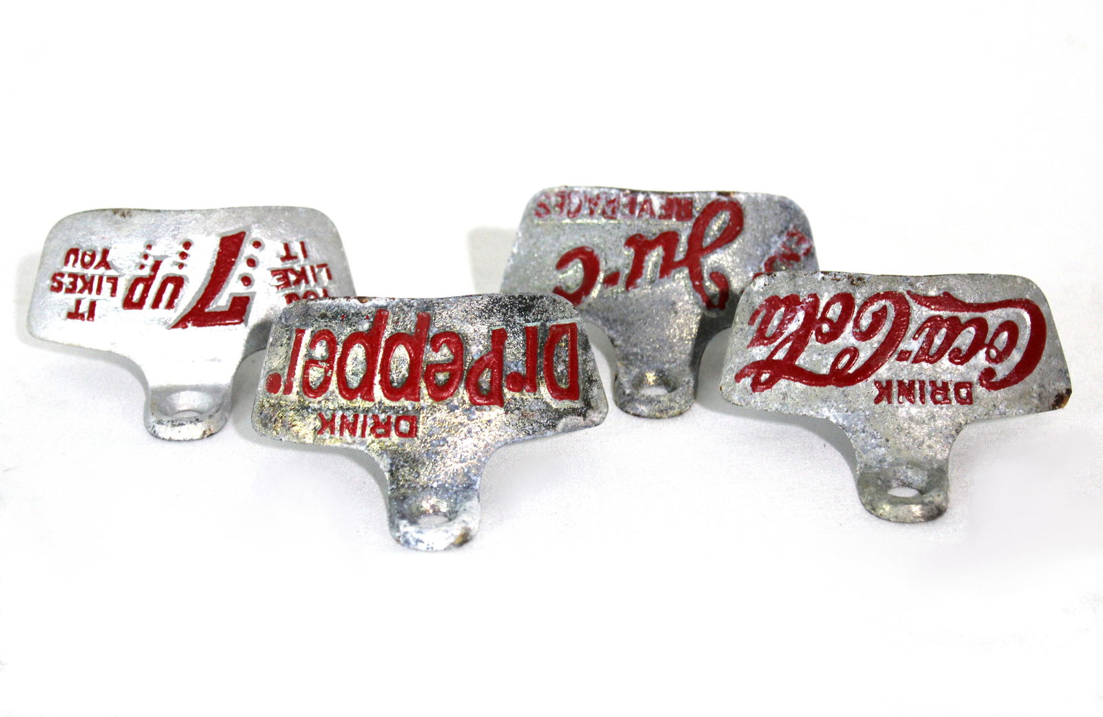 Starr Embossed Bottle Openers incl. Coca Cola, Dr. Pepper and 7-Up (1 of 2)