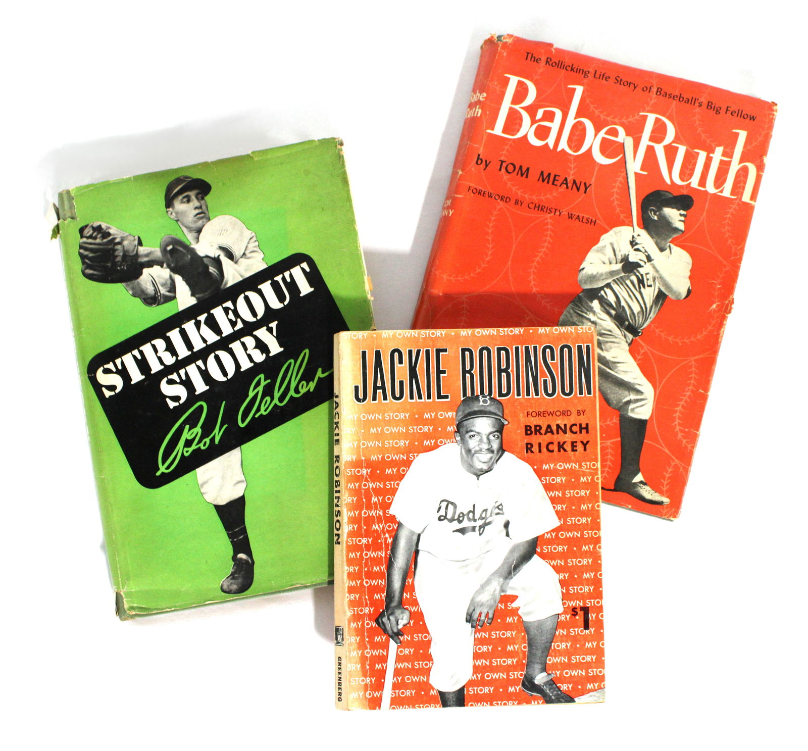 Baseball Books incl. Jackie Robinson, Babe Ruth and Bob Feller (1 of 1)
