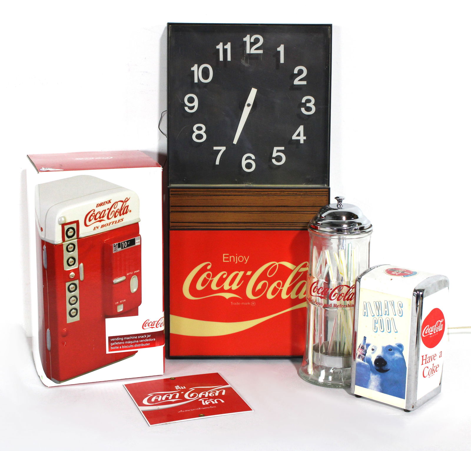 Coca Cola Collectibles incl. Clock and Cookie Jar (1 of 1)