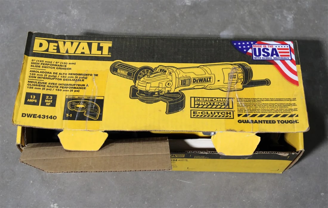 Dewalt Slide Switch Grinder: In-house shipping available.