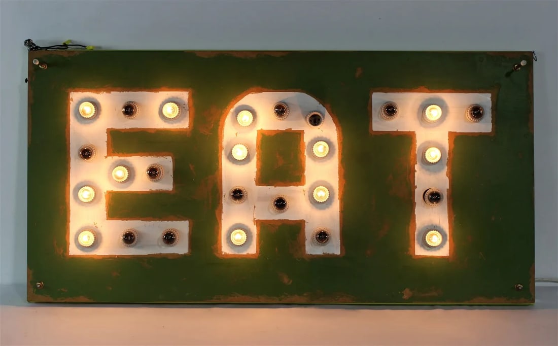 EAT Light Up Hanging Sign / Chalkboard (1 of 3)