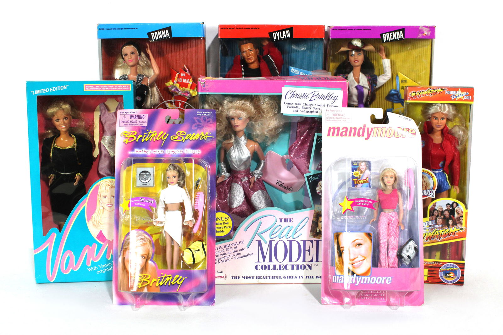 Pop Culture Dolls incl. 90210 Series, Baywatch, Vanna White and Britney Spears (1 of 2)