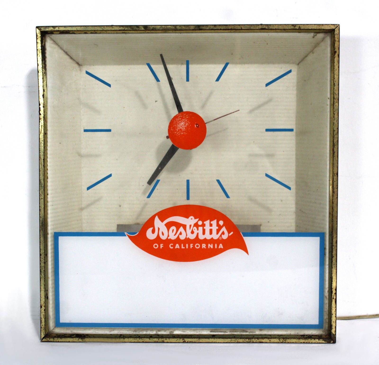 Nesbitt's Soft Drink Light Up Advertising Clock (1 of 2)