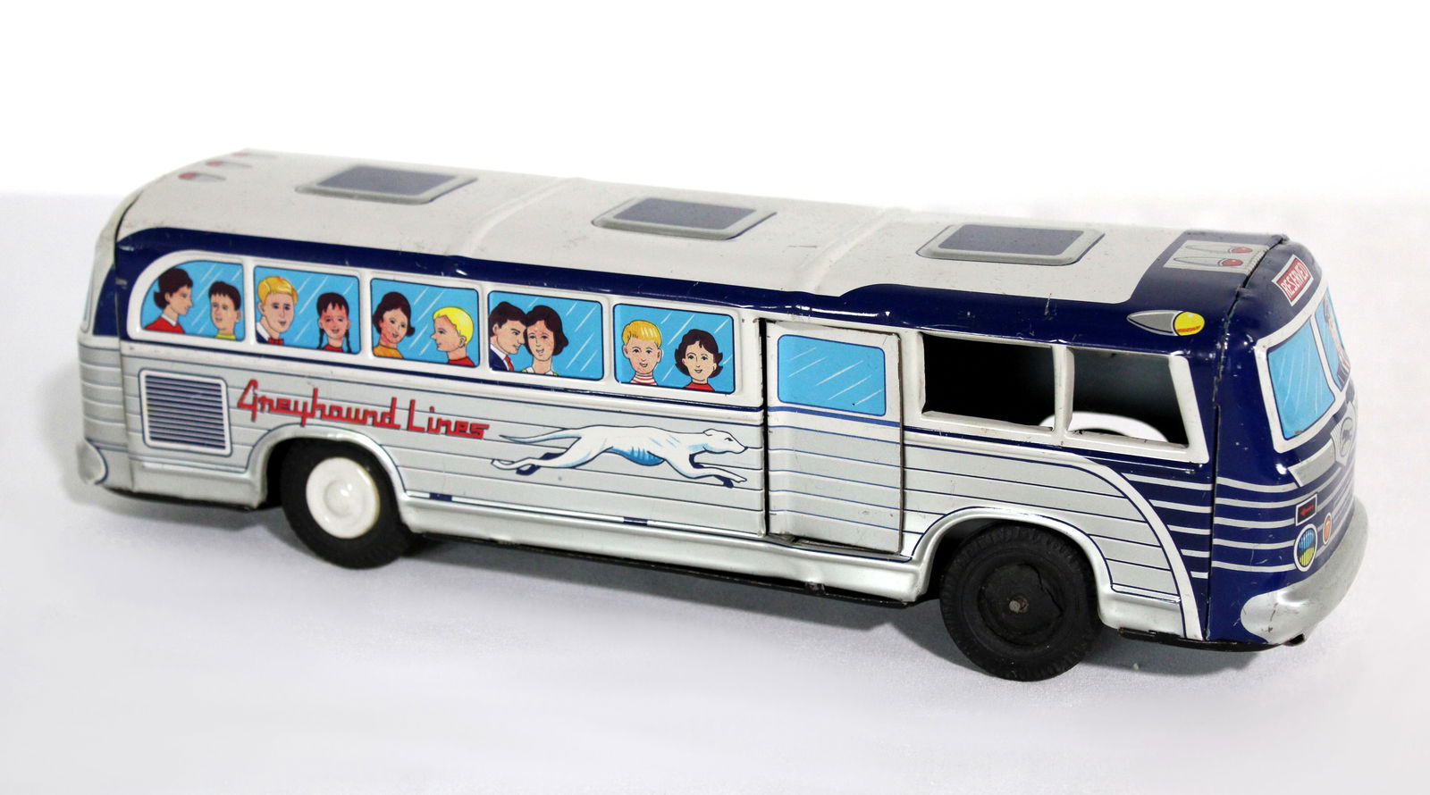 Greyhound Bus Tin Friction Toy, Japan 1950s (1 of 4)