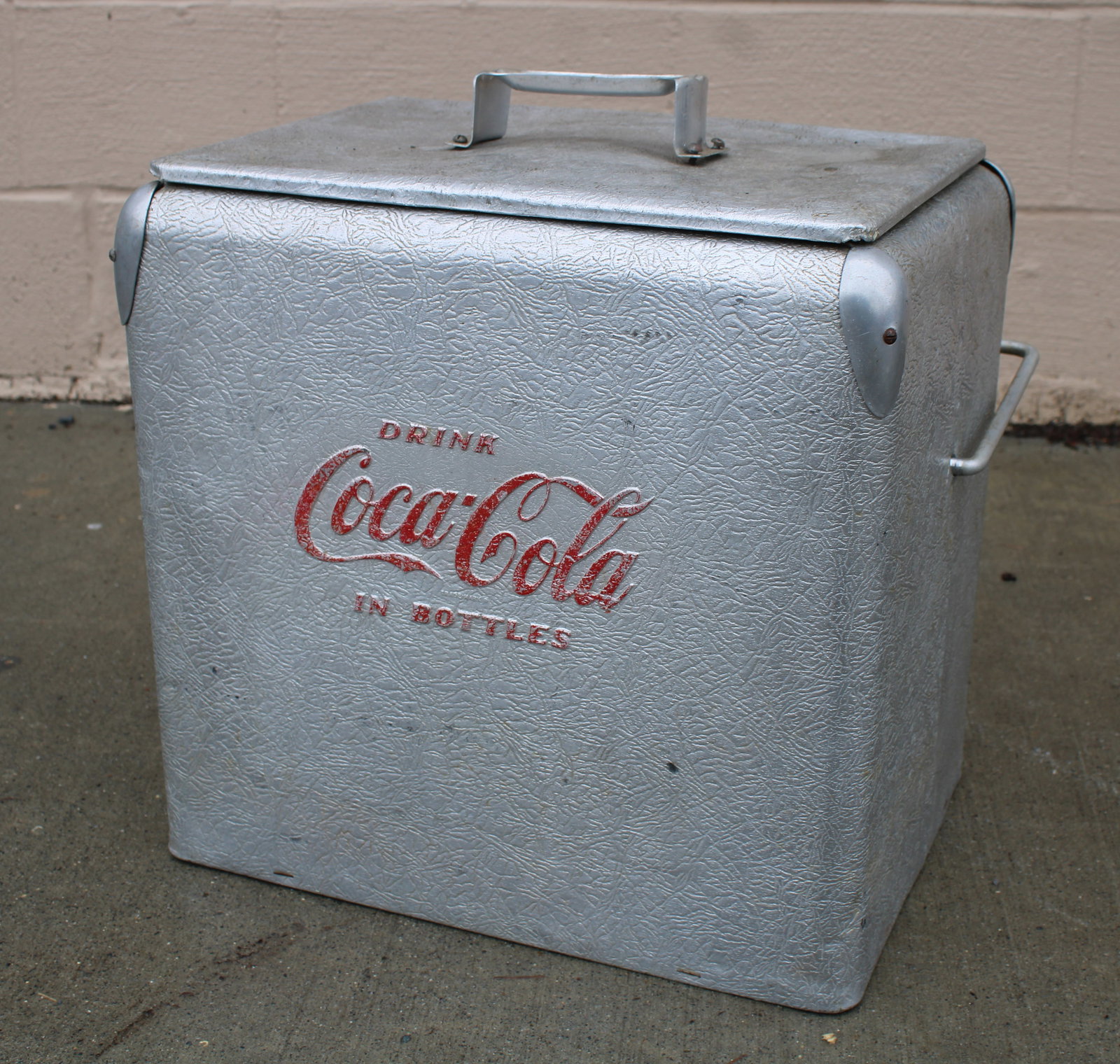 Coca Cola Embossed Aluminum Picnic Cooler (1 of 4)