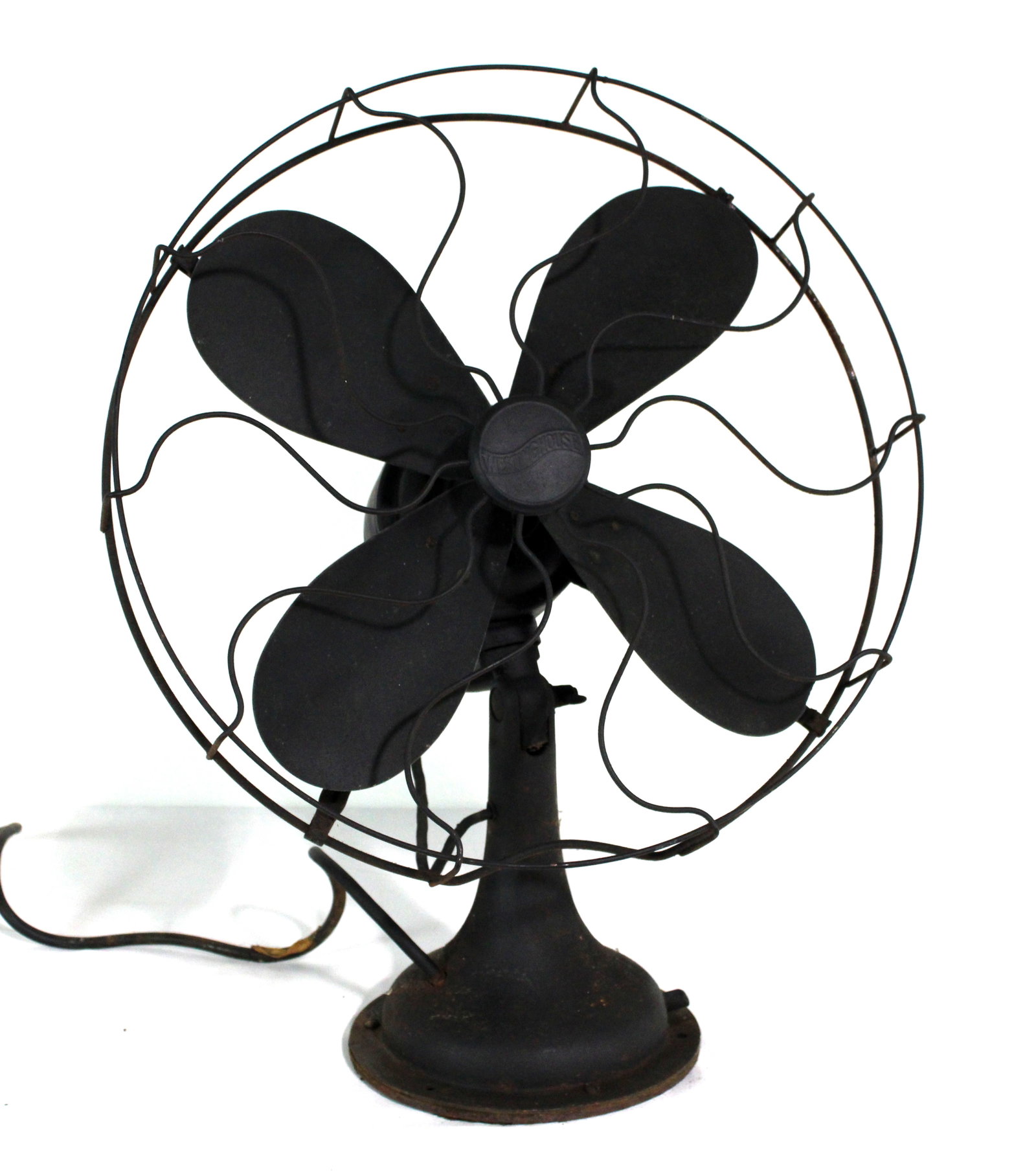 1920s Westinghouse 16" Large Black Electric Fan: This item requires third-party shipping or pickup arrangements to be made. Dimensions: 23 x 18 x 11
