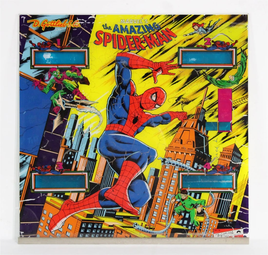 Gottlieb Amazing Spider-Man Pinball Backglass (1 of 2)