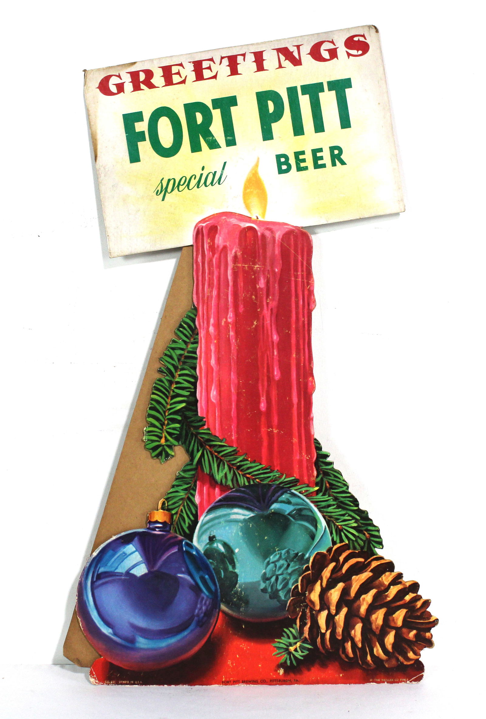 Fort Pitt Beer Holiday Easelback Advertisement (1 of 3)