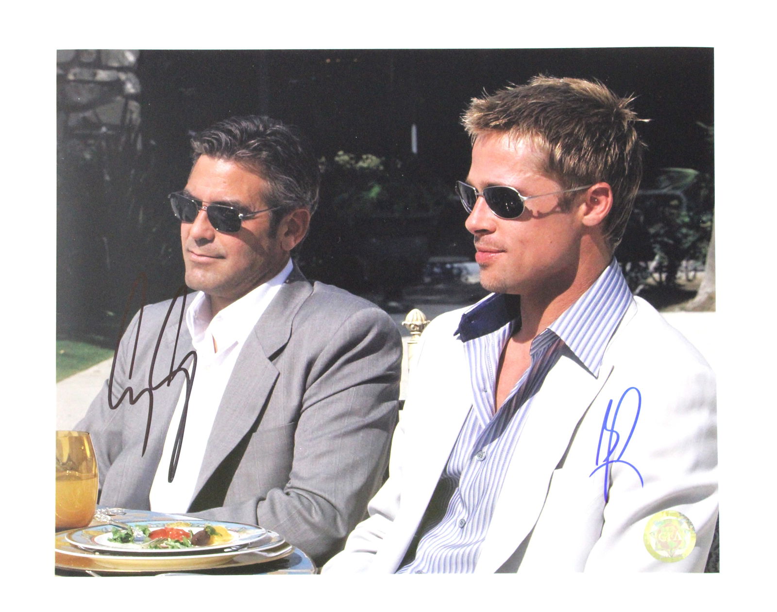 George Clooney and Brad Pitt Signed Photo, Includes COA (1 of 3)