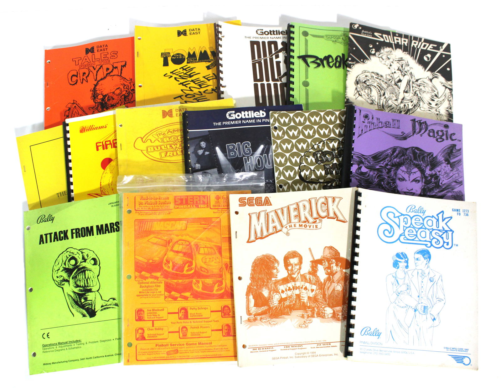 Assorted Pinball Manuals incl. Tommy and Tales from the Crypt (1 of 1)