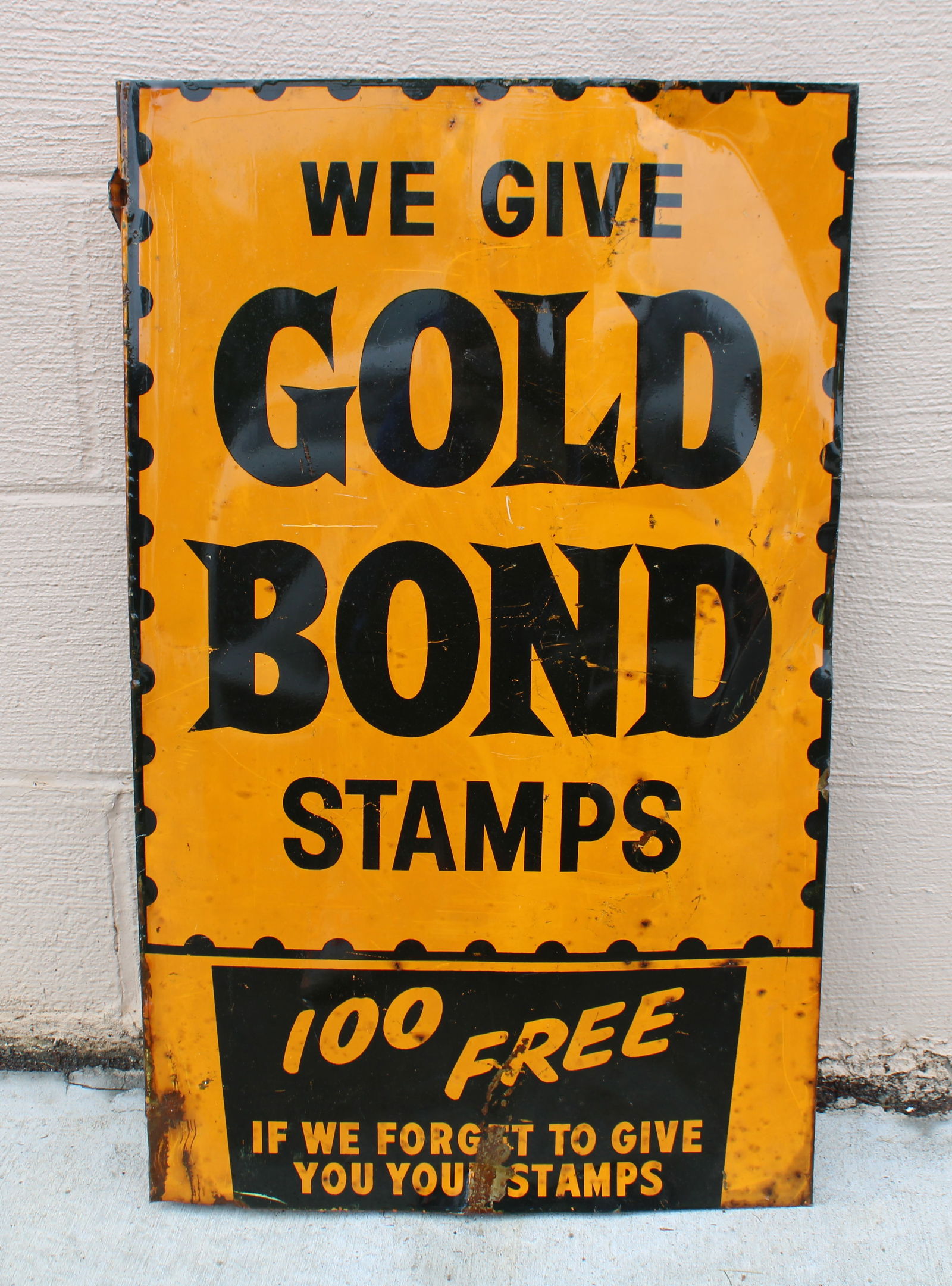 Gold Bond Stamps Flange Sign (1 of 3)