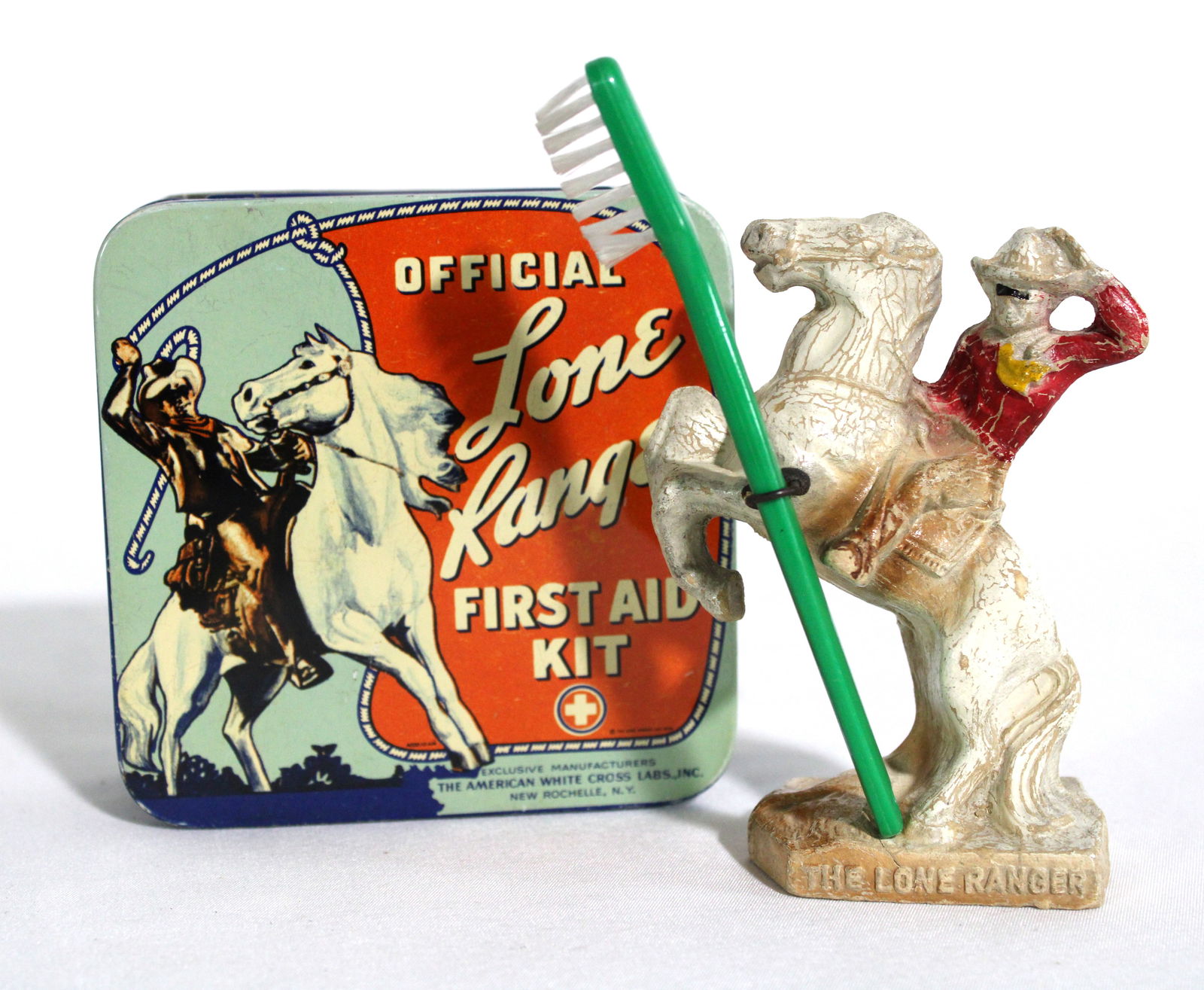 Lone Ranger Toothbrush Holder and First Aid Tin (1 of 2)