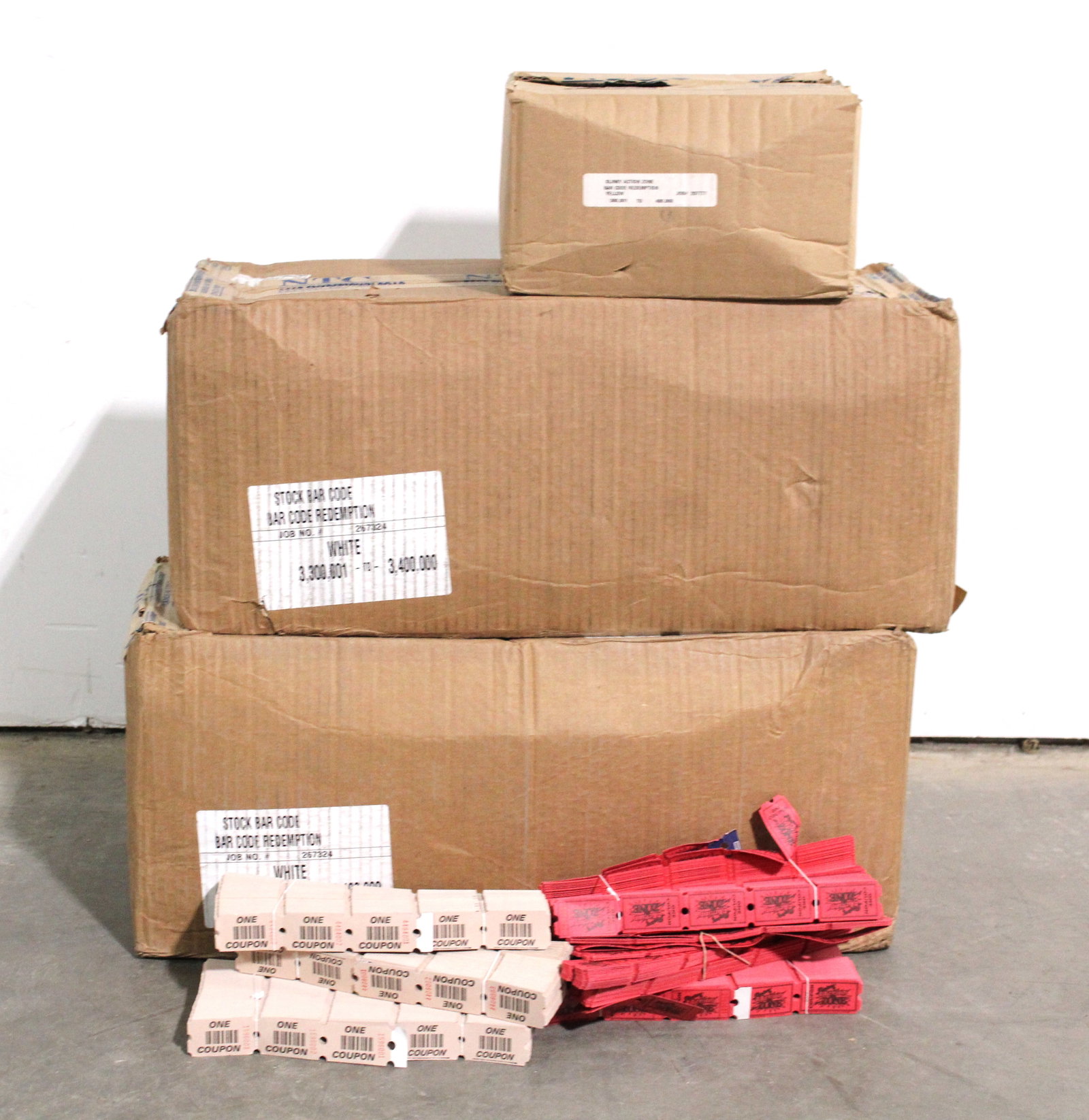 Large Lot of Redemption Arcade Tickets: This item requires third-party shipping or pickup arrangements to be made.