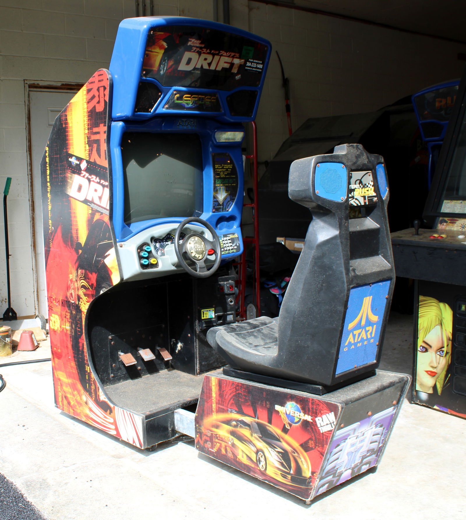 Raw Thrills The Fast and the Furious: DRIFT Racing Arcade Game, Lot 1 (1 of 3)