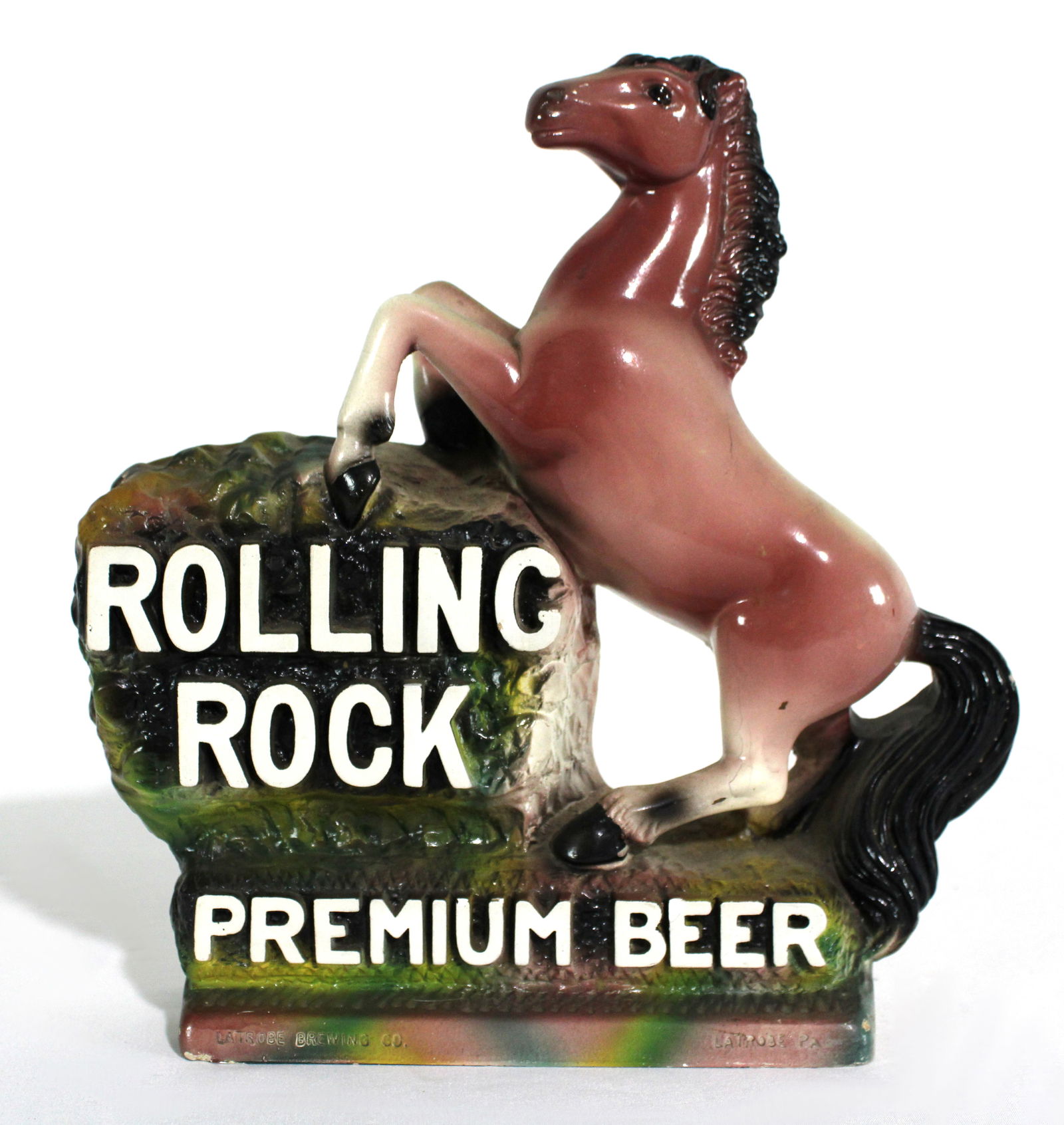 Rolling Rock Beer Chalkware Horse (1 of 2)