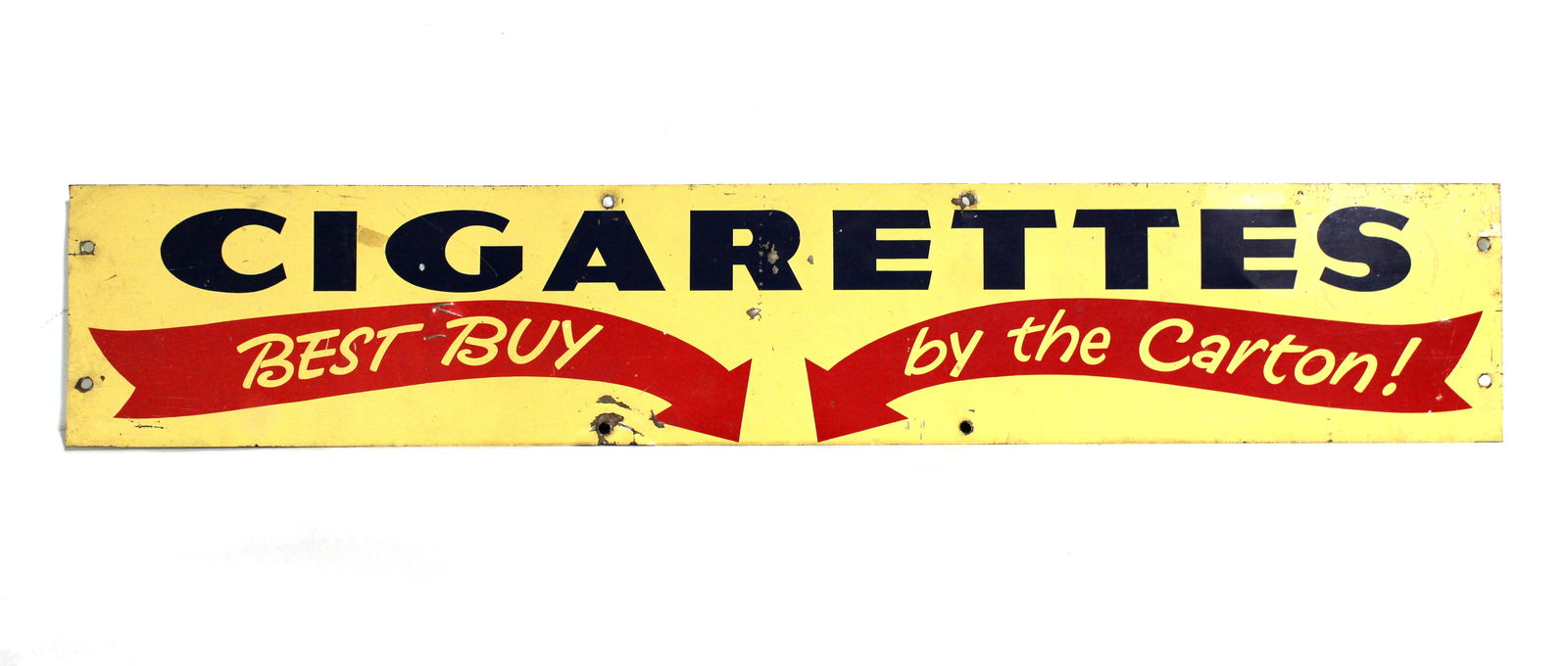 Cigarettes By the Carton Double Sided Tin Sign (1 of 2)