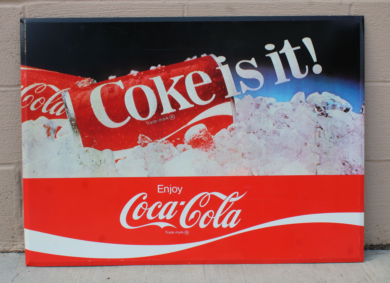 Coca Cola Coke Advertising Sign, 1982 (1 of 3)