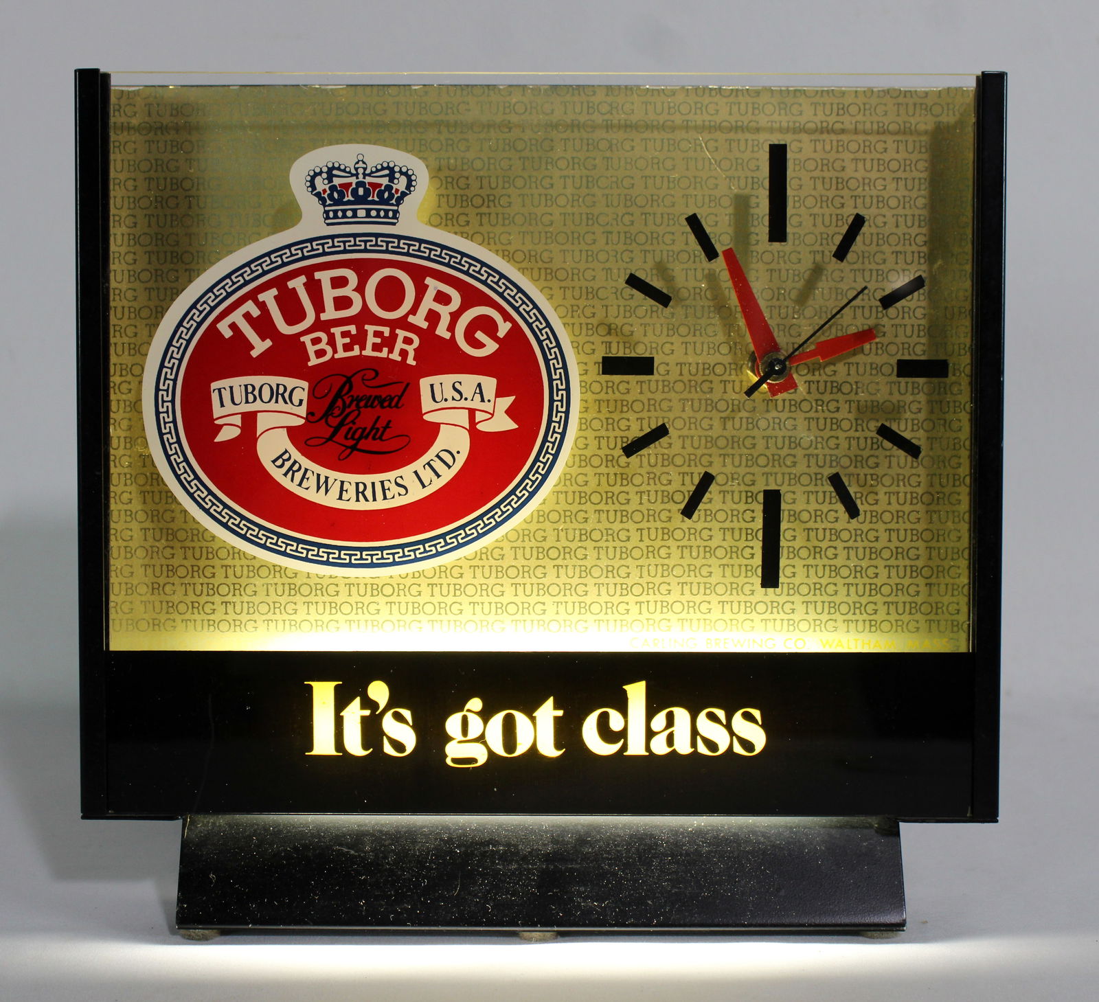 Tuborg Beer Carling Brewing Light Up Cash Register Clock (1 of 2)
