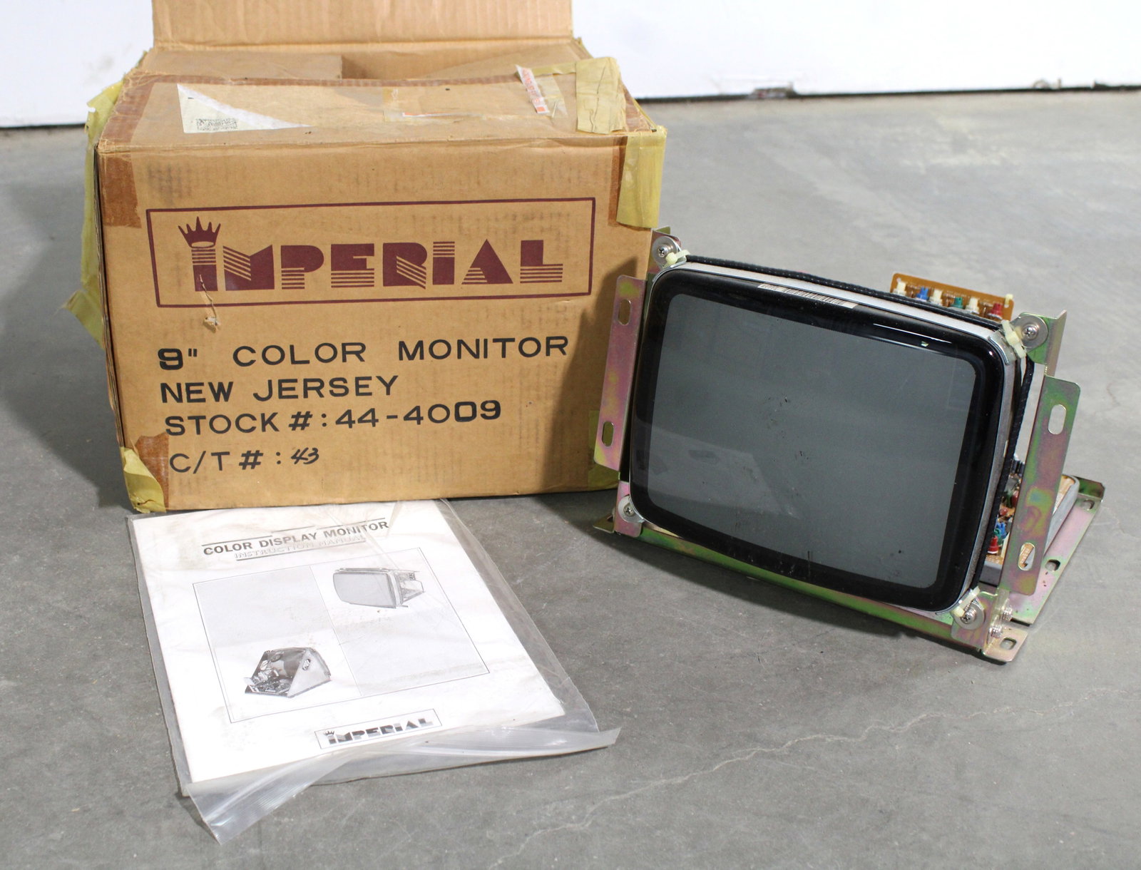Imperial 9" Color Display Monitor for Arcade: This item requires third-party shipping or pickup arrangements to be made.