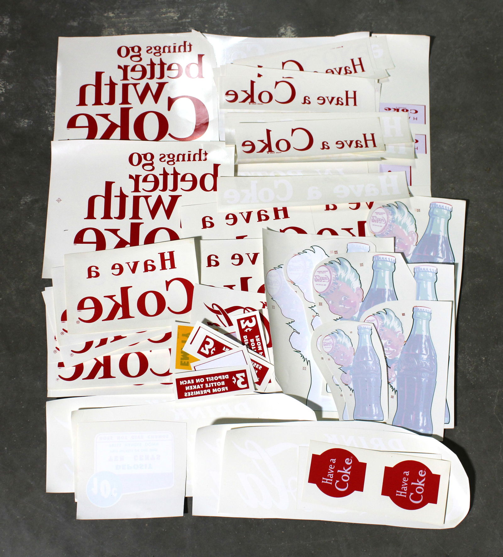 Assorted Coca Cola Decals, Lot 1 (1 of 1)