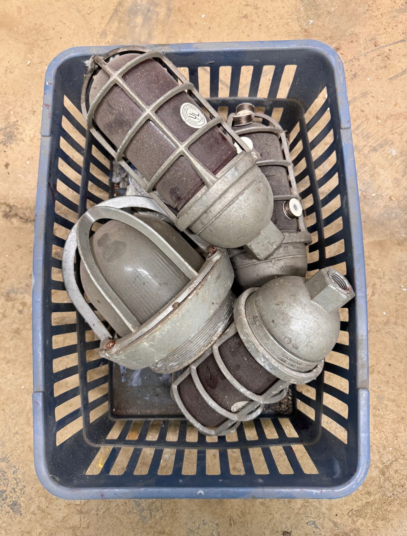 Industrial Caged Light Sconces (1 of 1)