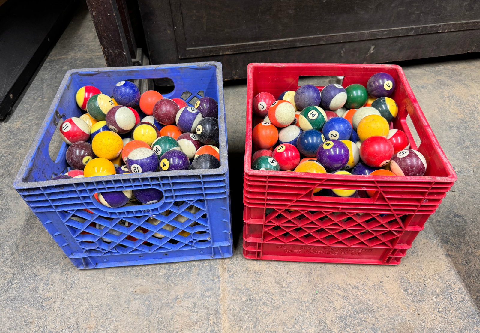 Two Crates of Pool Balls (1 of 1)