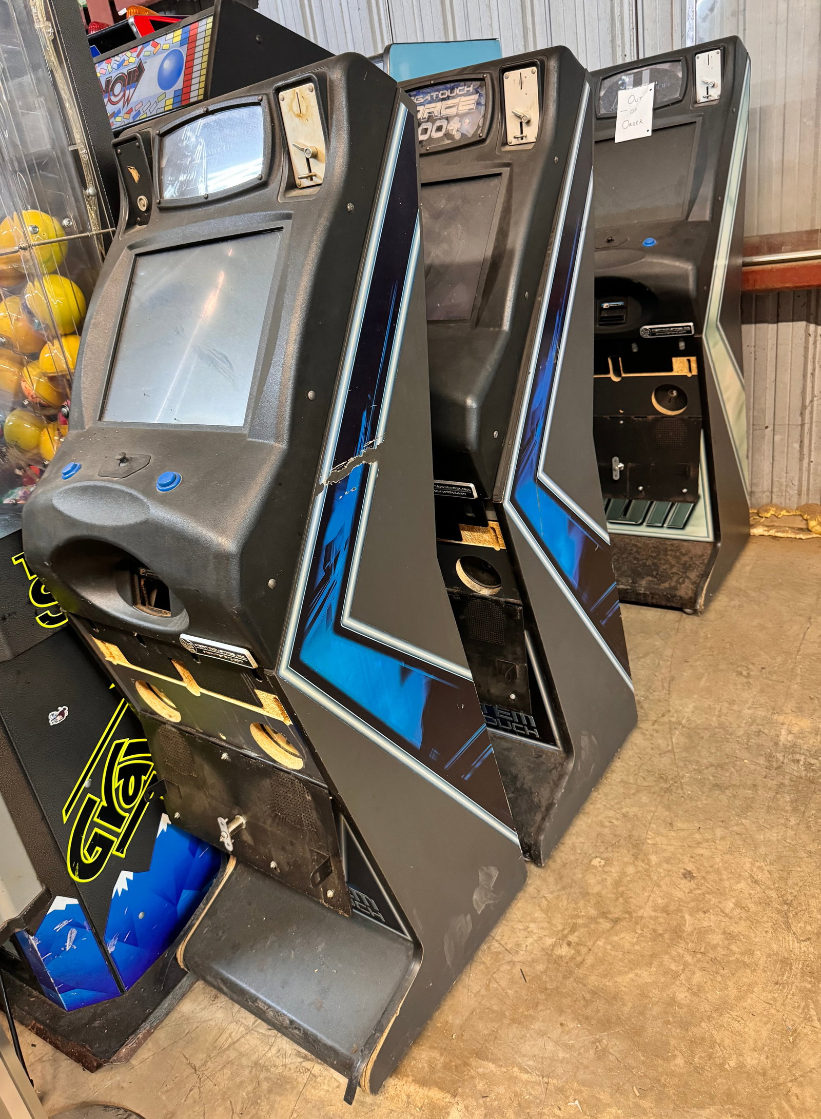 Lot of Three Megatouch Upright Arcade Games (1 of 1)