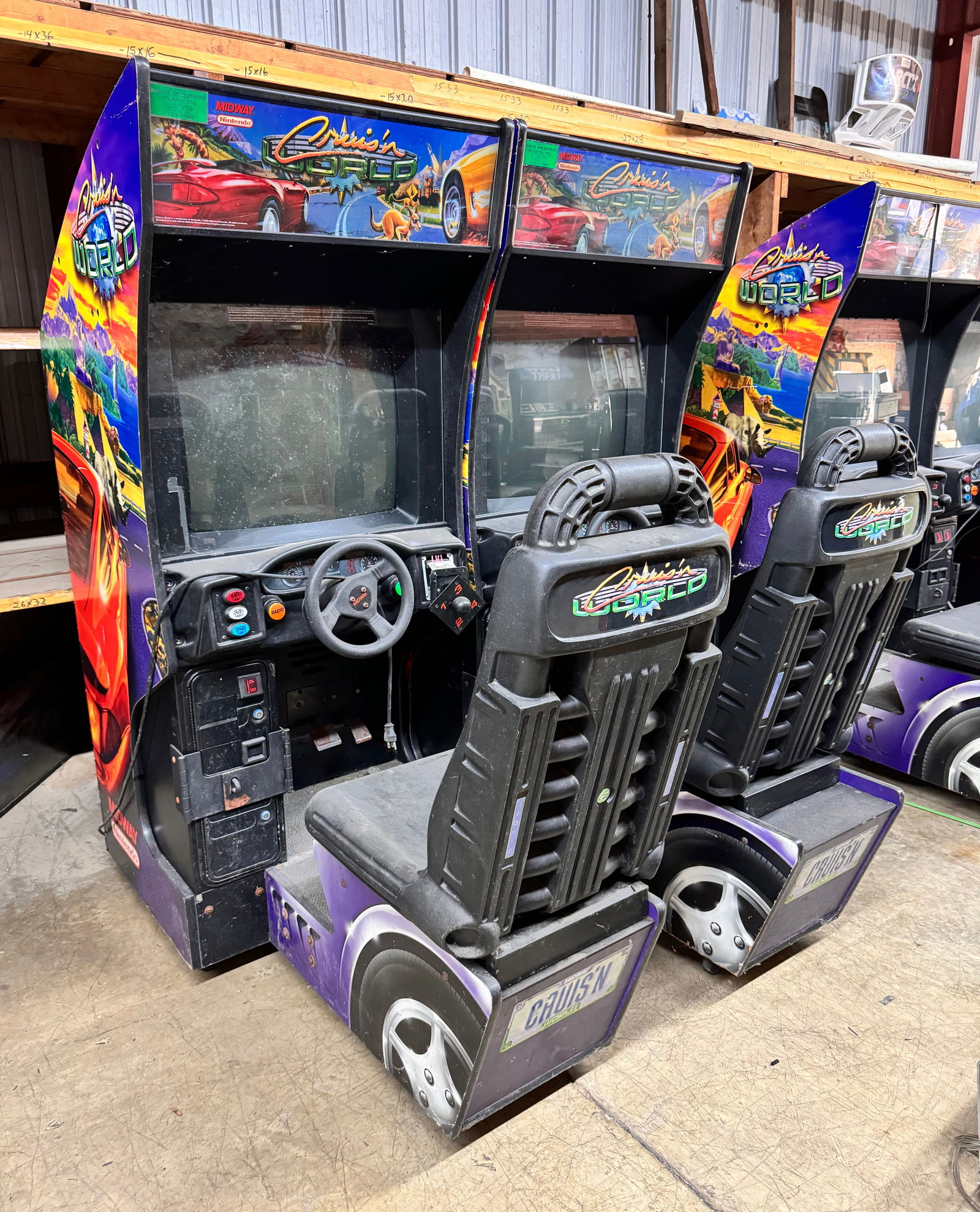 Midway Cruis'n World Sit Down Racing Arcade Game Pair, Lot 1 (1 of 3)