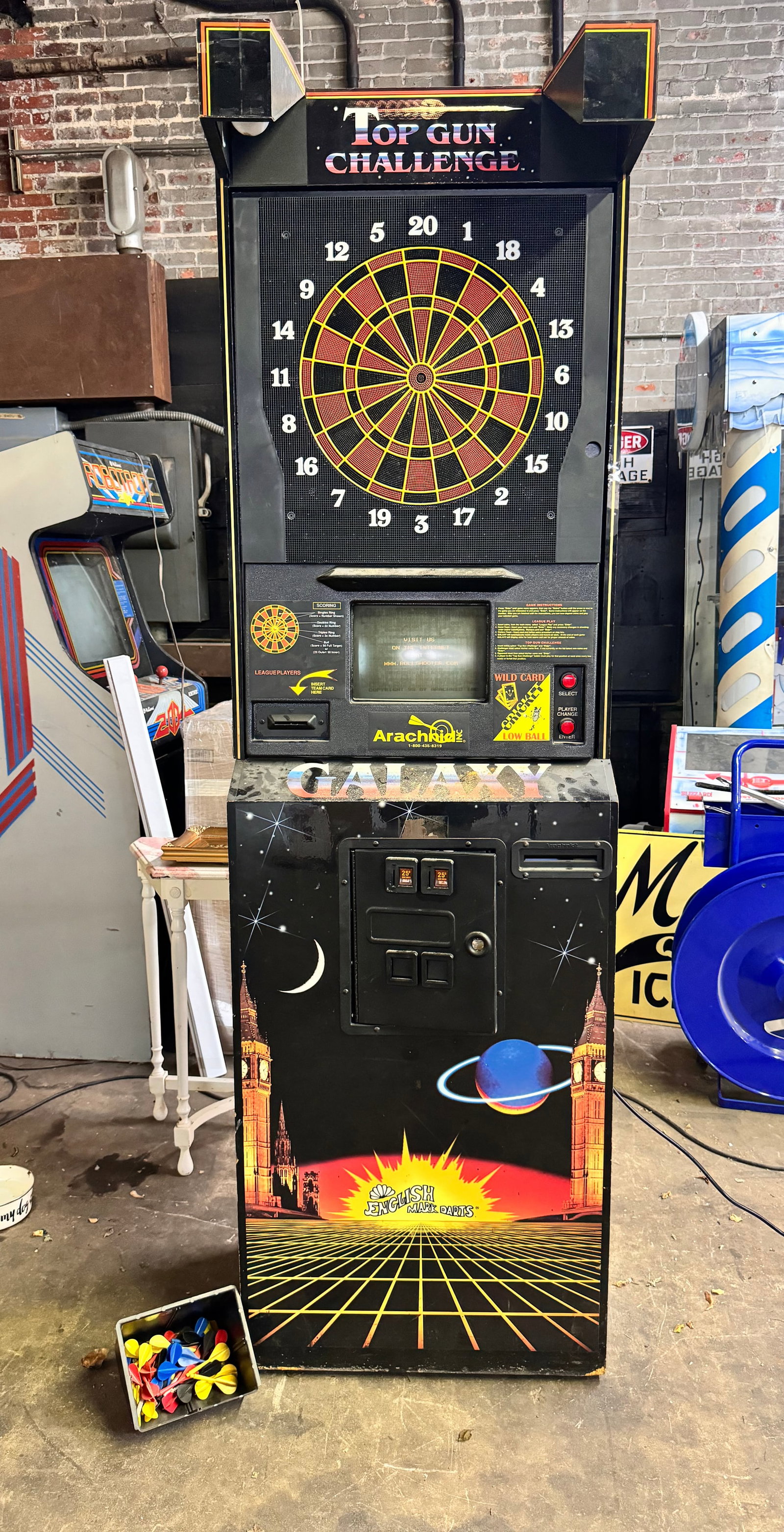 Top Gun Challenge Galaxy Darts Arcade Game: *This is a remote auction in Hagerstown, Maryland. Pickup or third-party shipping is required on all items. A list of suggested shippers can be found on our website. All items must be picked up on Fri