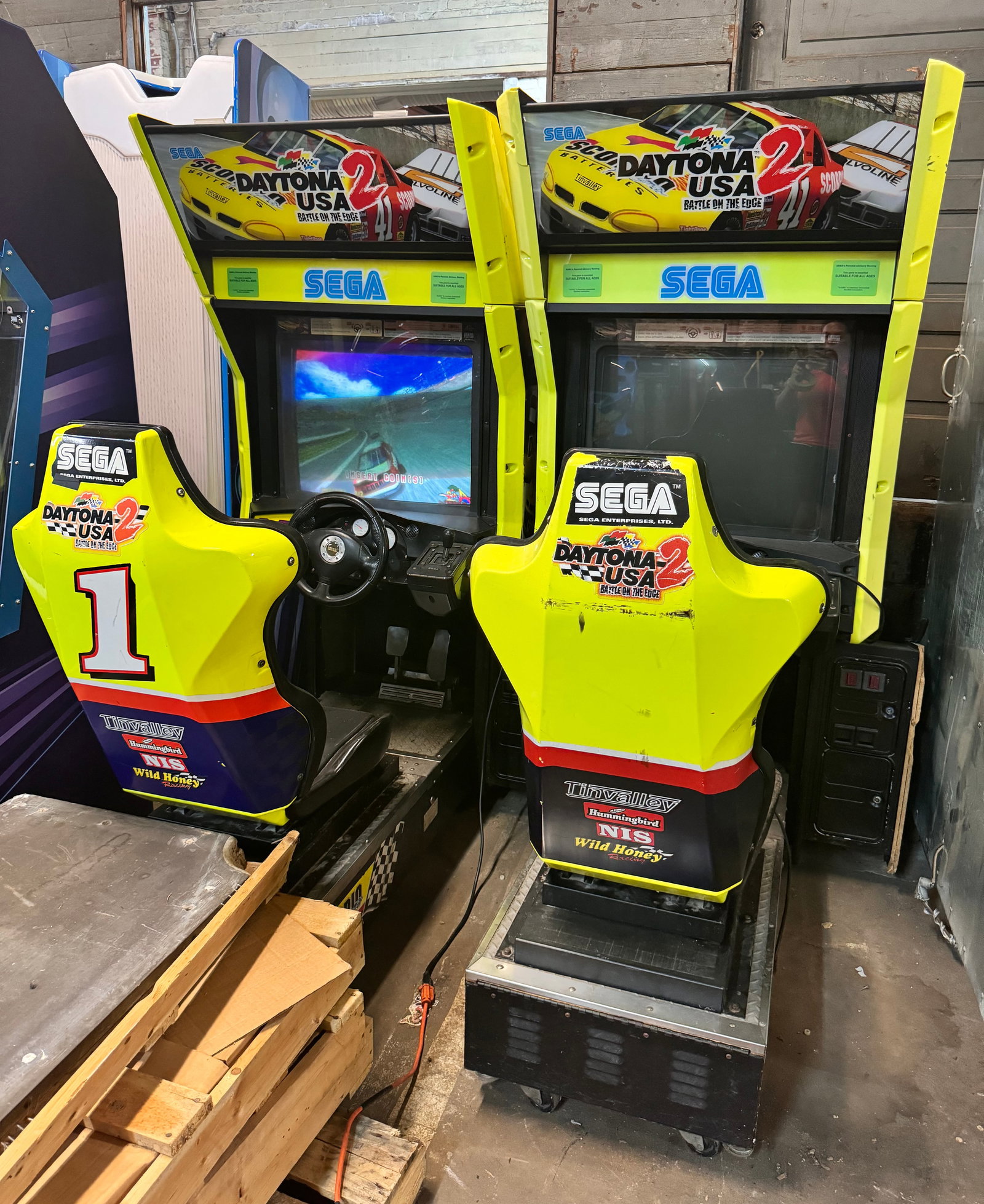 Sega Daytona 2 Sit Down Racing Arcade Game Pair (1 of 1)