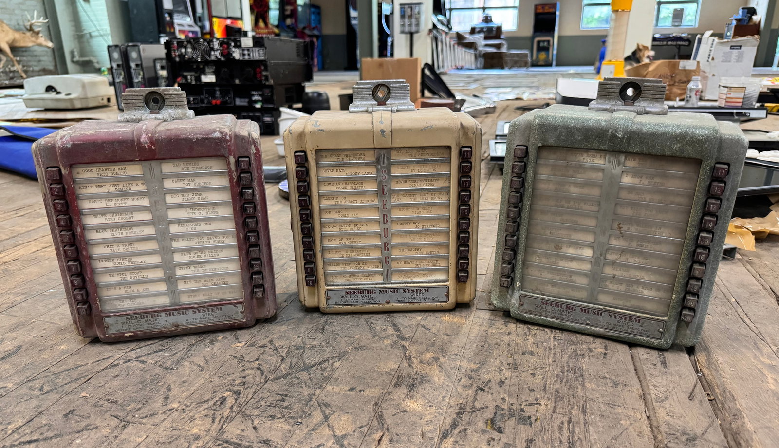 Three Seeburg Coin Operated Wallboxes (1 of 1)