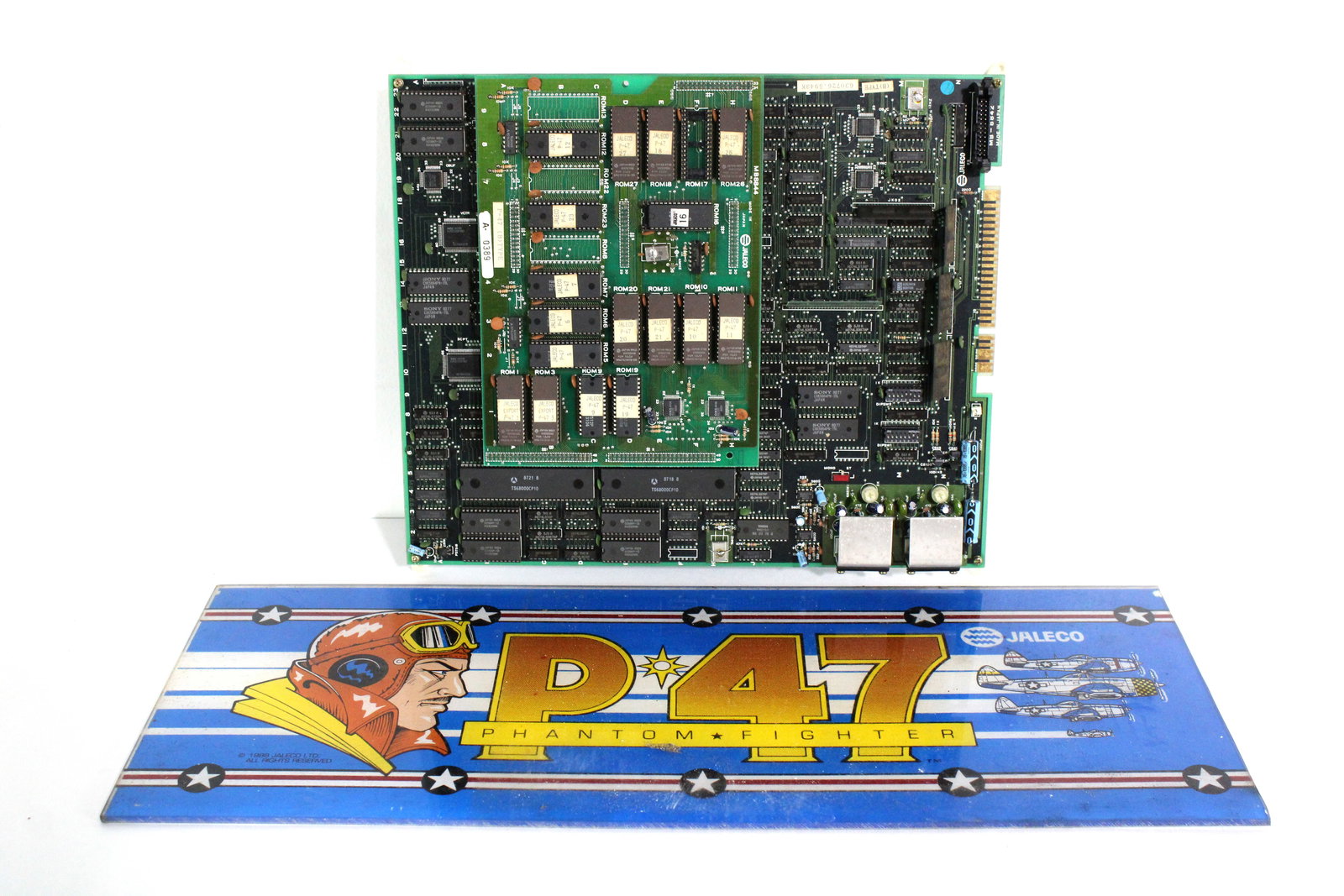 Jalexo P-47 Phantom Fighter Arcade Game Board with Header (1 of 1)