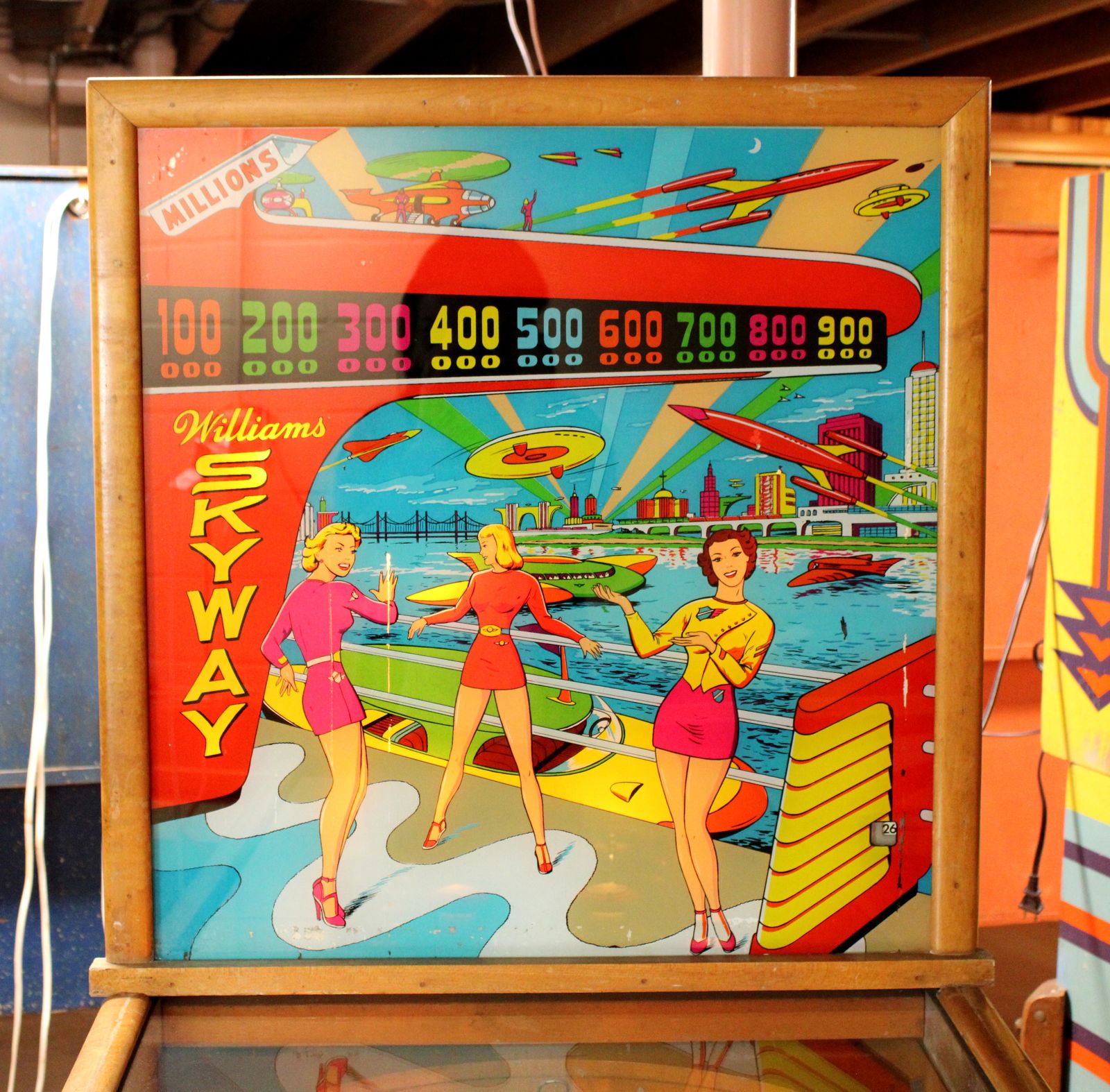 Williams Skyway Woodrail Pinball Machine, 1954 (1 of 9)